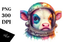 Colorful Baby Cow with Space Helmet Product Image 3