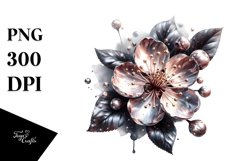 Detailed Shiny Cherry Blossom Watercolor Splash Product Image 3
