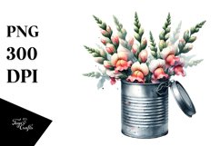 Abstract Watercolor Snapdragon Clipart Product Image 3