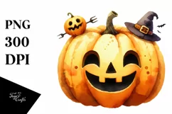 Funny Halloween Pumpkin Clipart PNG Product Image 3