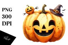 Funny Halloween Pumpkin Clipart PNG Product Image 1