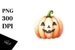 Funny Halloween Pumpkin Clipart PNG Product Image 1