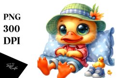 Resting Bed Baby Duck PNG Product Image 1