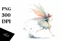 Whimsical Fairy Running, Transparent PNG Product Image 1