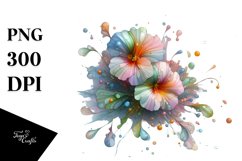 Wooden Anemone Stained Watercolor PNG Product Image 3