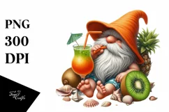 Detailed Pastel Gnome Beach Wear Kiwi Product Image 1
