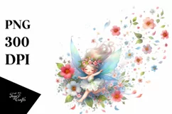 Tumbling Fairy Wind Flowers Clipart Product Image 3