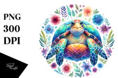 Vibrant Watercolor Turtle Product Image 4