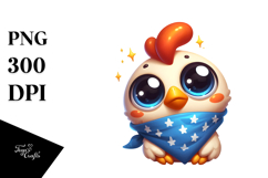 Whimsical Chicken with Bandana, Centered Composition Product Image 1
