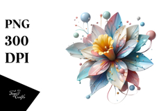 Colorful Diamond Daffodil PNG Product Image 1