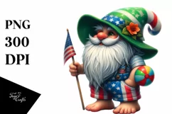 Detailed Gnome with Beach Wear | Sublimation | Clipart Product Image 3