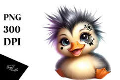 Punk-Look Baby Duck, High-Res PNG Product Image 1