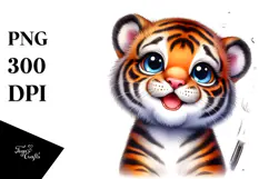 Baby Tiger Singer Look PNG Product Image 1