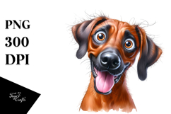 Watercolor Cute Rhodesian Ridgeback PNG Product Image 1