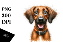 Watercolor Cute Rhodesian Ridgeback PNG Product Image 1