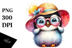 Colorful Layered Watercolor Cute Baby Penguin Product Image 3