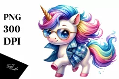Running Baby Unicorn PNG Product Image 1