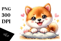 Happy Cute Shiba Inu PNG Product Image 1