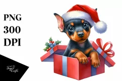 Colorful Doberman with Cool Haircut PNG Product Image 1