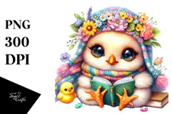 Vibrant Crazy Cute Baby Chicken PNG Product Image 1