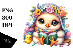 Vibrant Crazy Cute Baby Chicken PNG Product Image 1