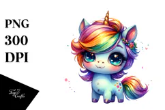 Cute Baby Unicorn PNG Product Image 1