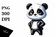 Proud Panda with Big Eyes | Sublimation Clipart Product Image 3