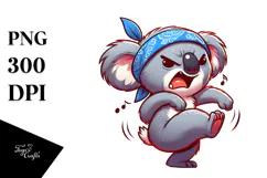 Silly Cartoon Koala PNG Product Image 1