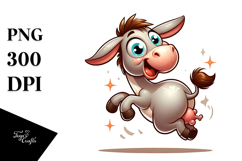 Silly Cartoon Donkey PNG Product Image 1