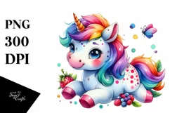 Funny Cute Baby Unicorn PNG Product Image 3