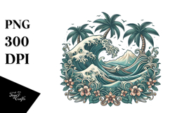 Vintage Tropical Waves, 20 oz Tumbler Product Image 1
