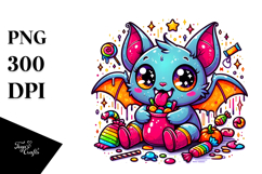 Funny Bat Eating Candy PNG Product Image 1