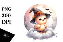 Cute Baby Chicken with Halloween Costume, Transparent PNG Product Image 1