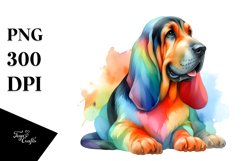 Colorful Bloodhound Art | Sublimation | Clipart Product Image 1