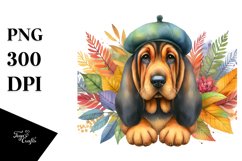 Cute Bloodhound Drawing | Sublimation | Clipart Product Image 1