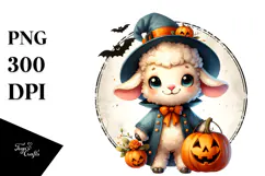 Cute Baby Lamb Halloween PNG Product Image 1