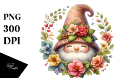 Vibrant GNOME with Begonia Frame PNG Product Image 1
