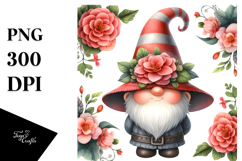 Vibrant GNOME with Begonia Frame PNG Product Image 1