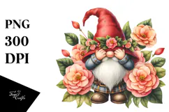 Vibrant GNOME with Begonia Frame PNG Product Image 1