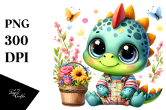 cute Dinosaur Spring Clothes PNG Product Image 1
