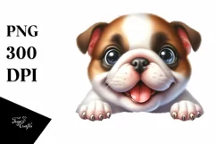 Watercolor Bulldog Cute Enthusiastic Funny Product Image 1