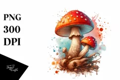 Detailed Stained Mushroom PNG Product Image 3