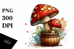 Detailed Stained Mushroom PNG Product Image 3