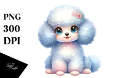 Happy Poodle Portrait, Artistic PNG Product Image 1