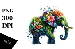 Vibrant Watercolor Elephant, 20 oz Tumbler Product Image 1
