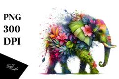 Vibrant Watercolor Elephant, 20 oz Tumbler Product Image 1