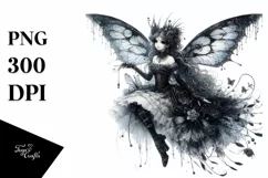 Detailed Gothic Fairy Art | Sublimation | Clipart Product Image 1