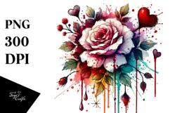 Colorful Heart with Paintbrush Style Product Image 1