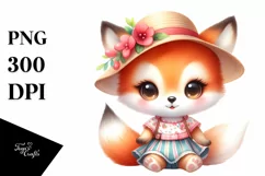Colorful Baby Fox in Summer Outfit Product Image 3