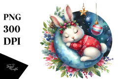 Sleeping Moon Sticker Clipart Product Image 1